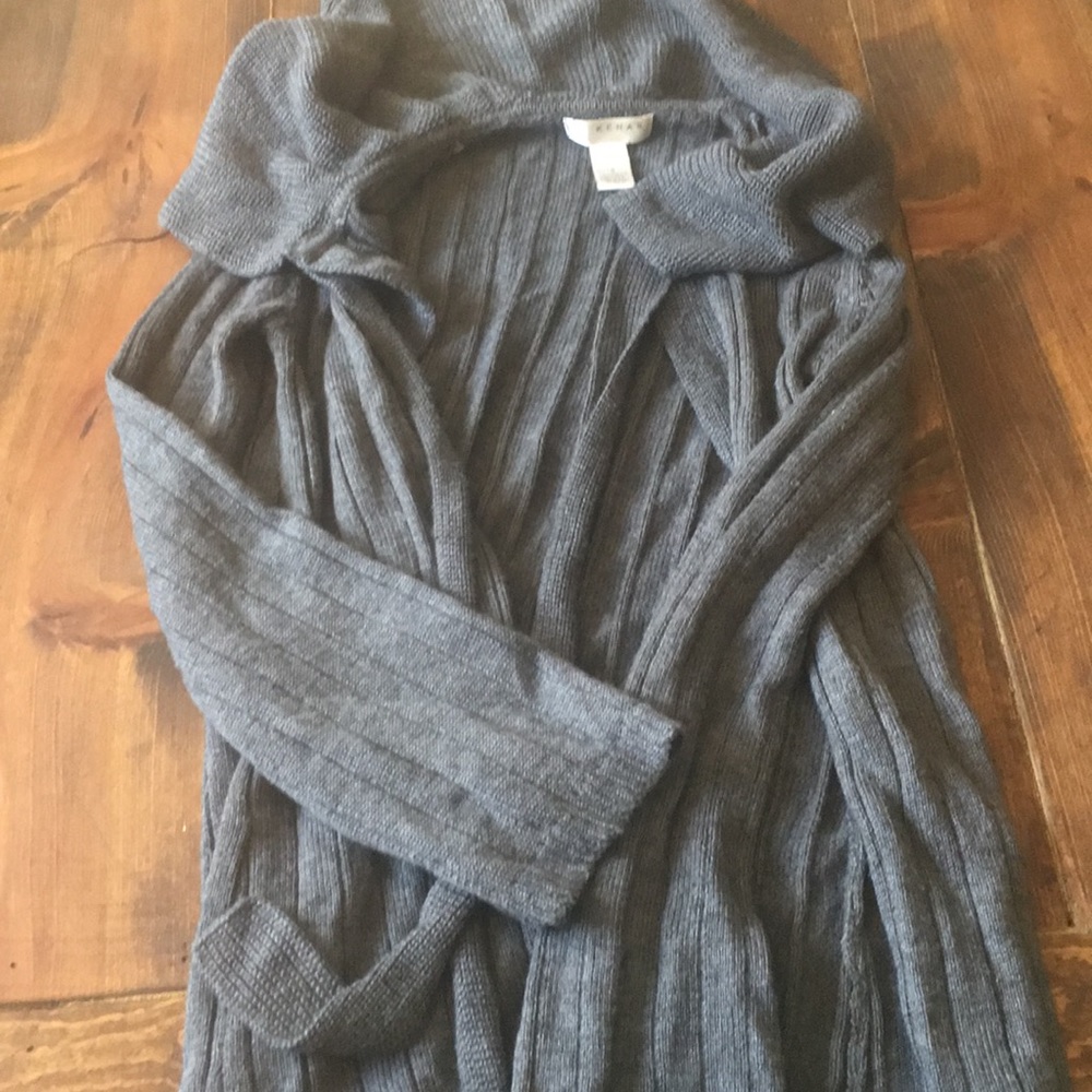 Gray cardigan